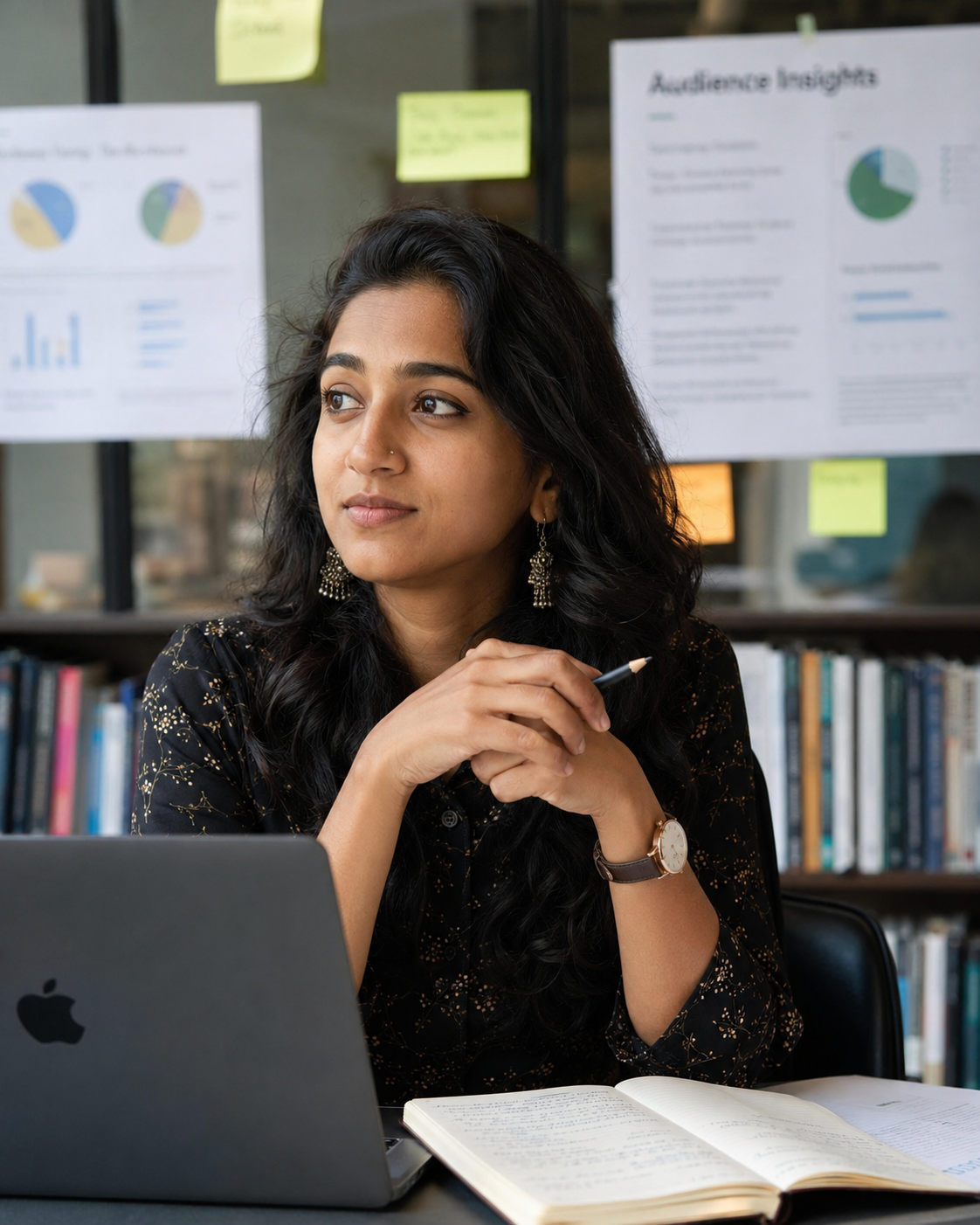 Portrait of Kavya Menon, a livestream audience research writer